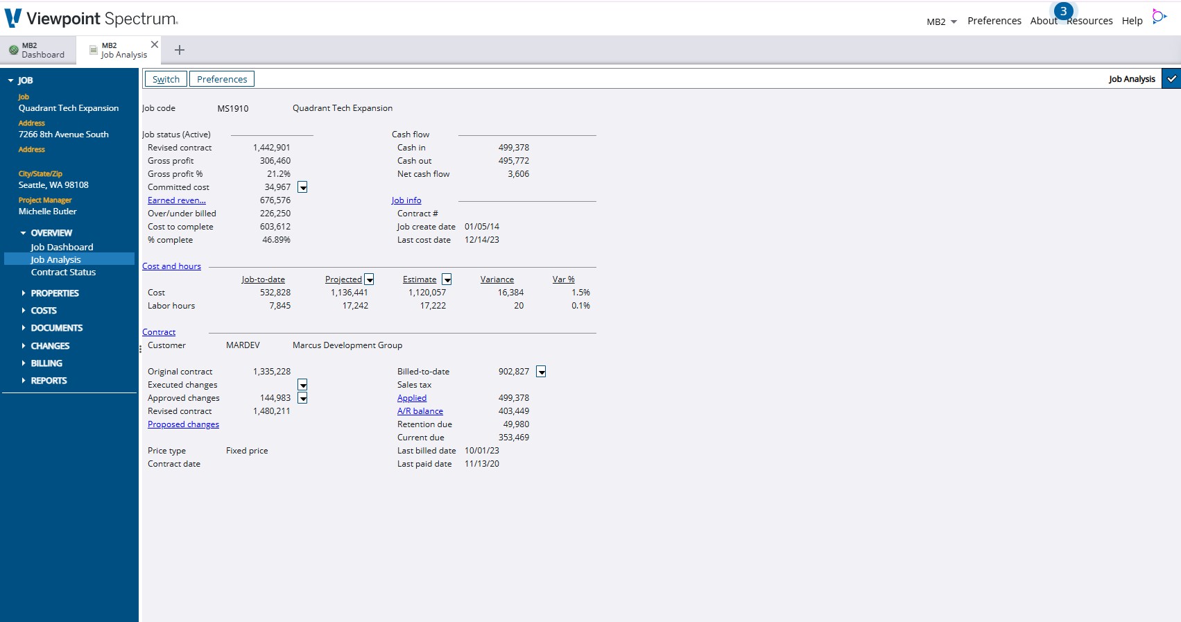 screenshot of Viewpoint Spectrum